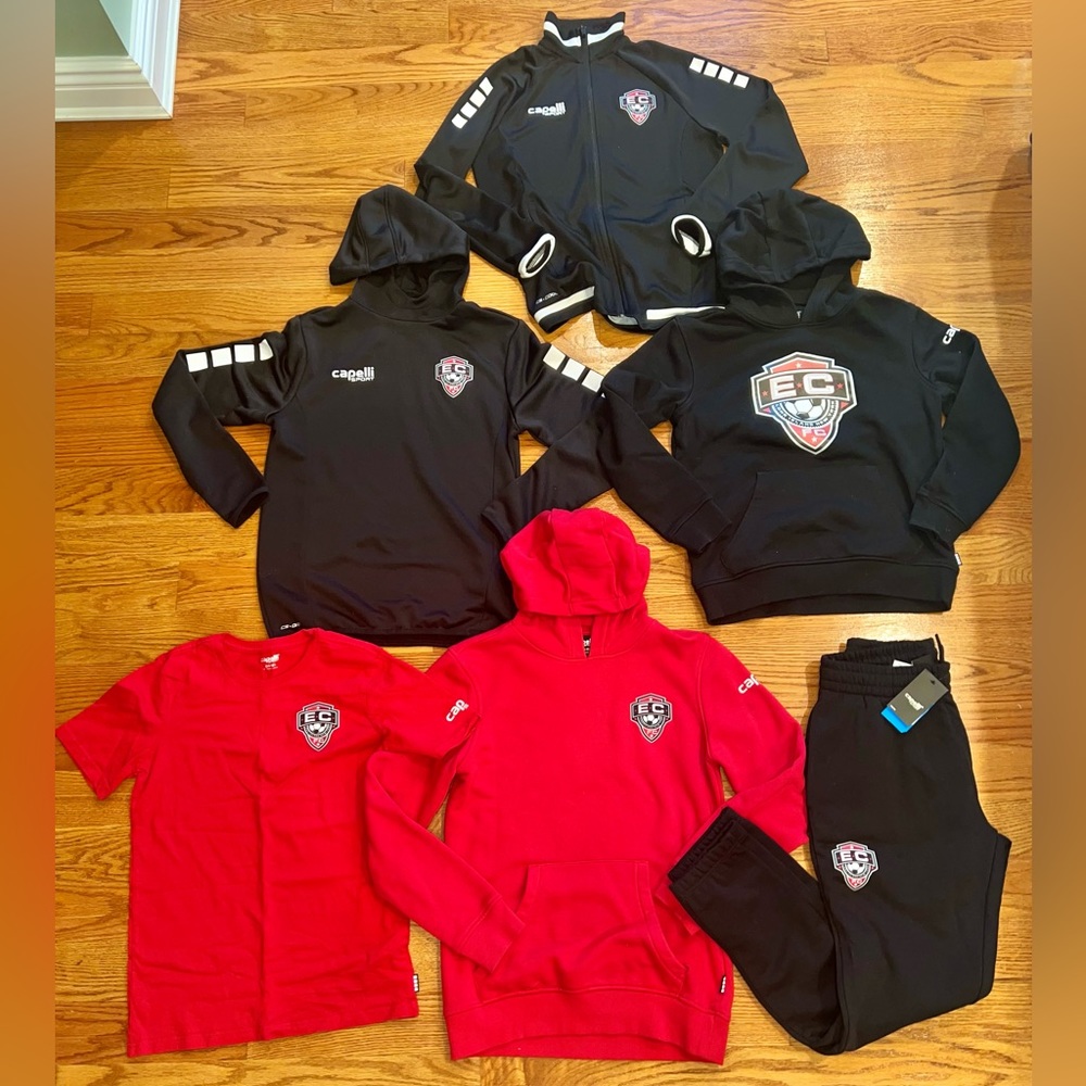 Bundle of East Coast Football Club EC FC youth apparel size L 14-16
